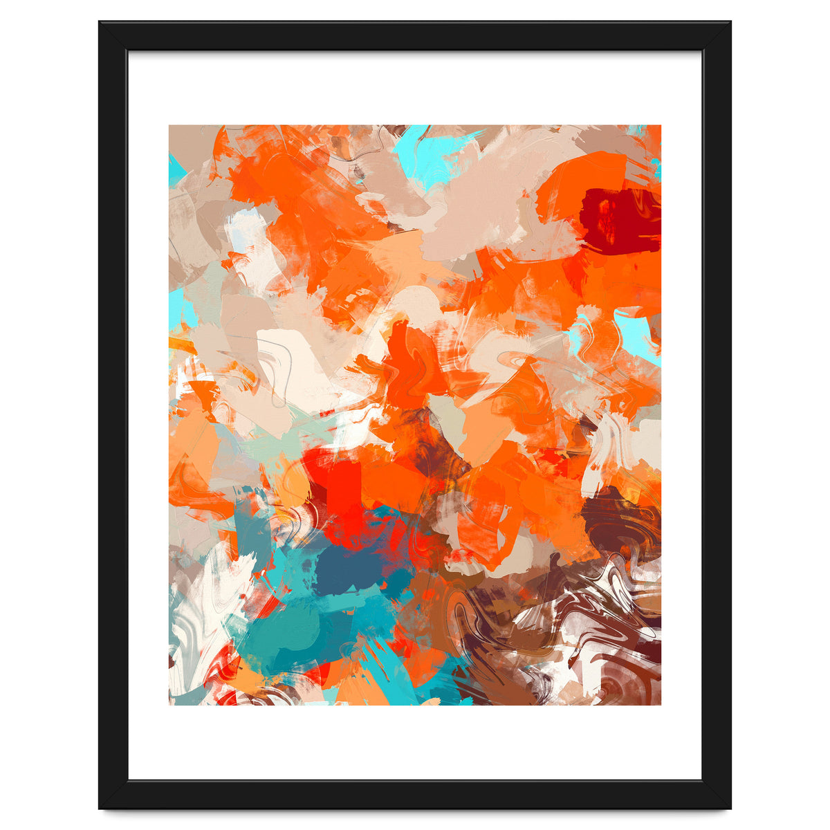 Pleasure, Abstract Painting Summer, Positivity Modern Bohemian Pop of Color Bright Good Vibes