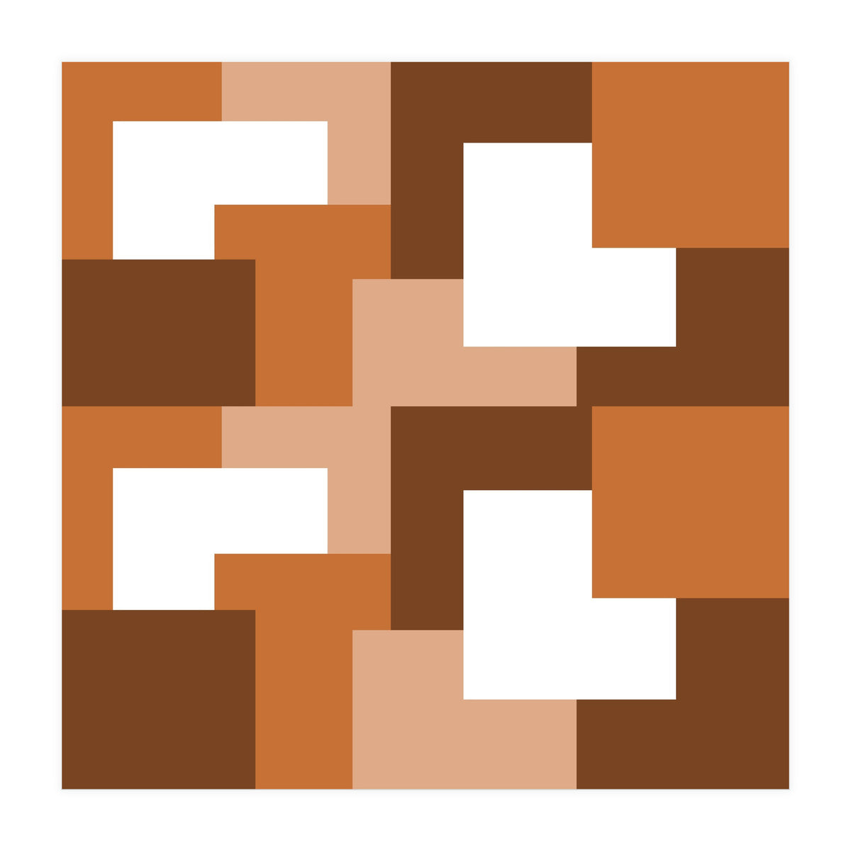 Brown Abstract Square Tiles (Print Only)