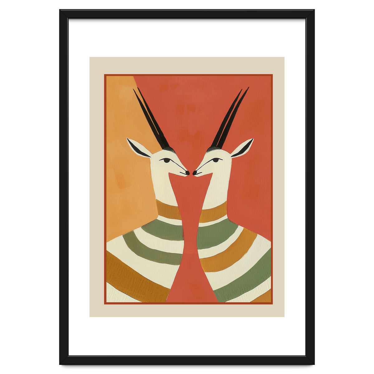 Two Gazelles In Stillness