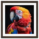 Scarlet Macaw Parrot Close Up Portrait Vivid Colors thumbnail