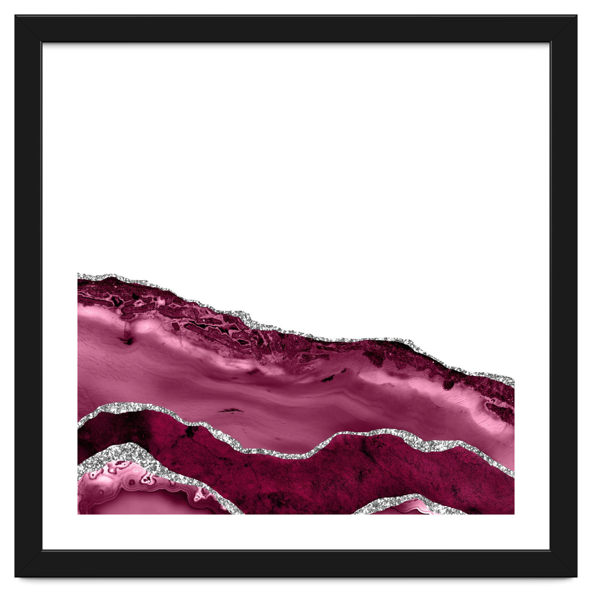 Burgundy & Silver Agate Texture 10