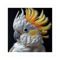 White Cockatoo With Yellow Crest Portrait (Print Only)