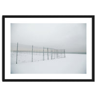 Fence in the Winter seascape