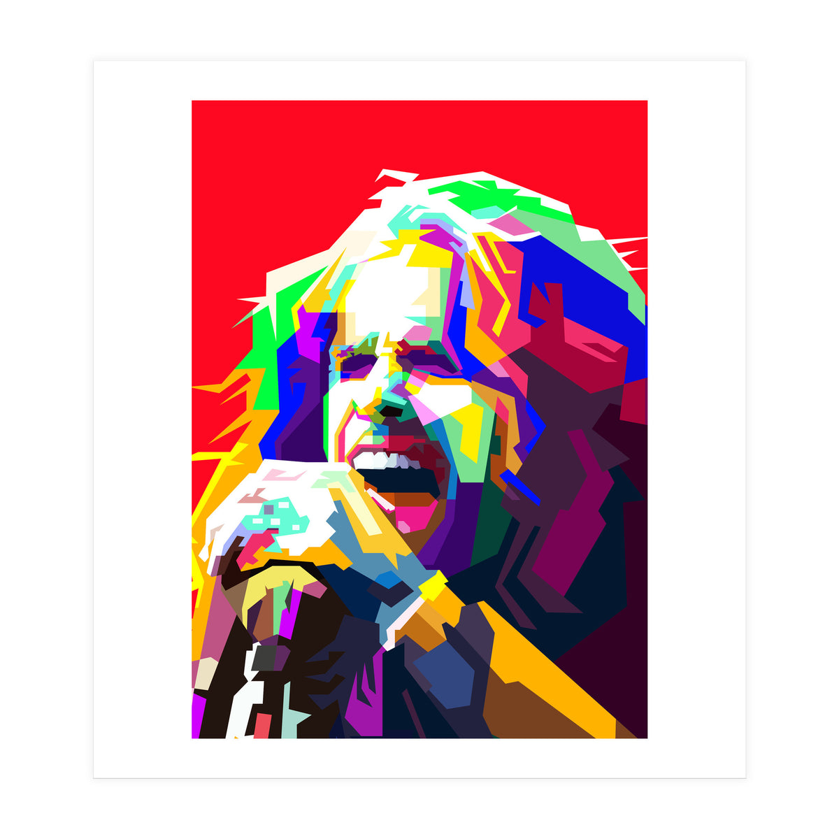 Steven Tyler Aerosmith Singer Classic Rock WPAP Style Illustration Trending Now (Print Only)