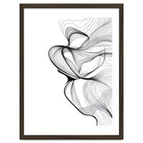 Abstract Black And White Swirls And Lines Flowing Art thumbnail