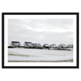 Snow covered houses on the hill thumbnail