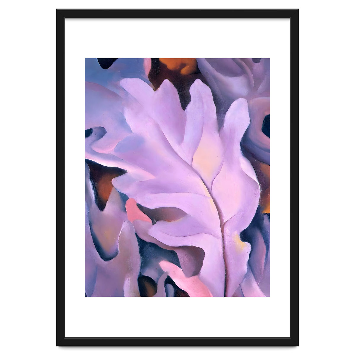 Georgia O’Keeffe – Purple Leaves (1922) | Elegant Botanical Modernist Composition in Rich Violet Tones