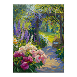 Serene Summer Garden Path Oil Painting (Print Only) thumbnail