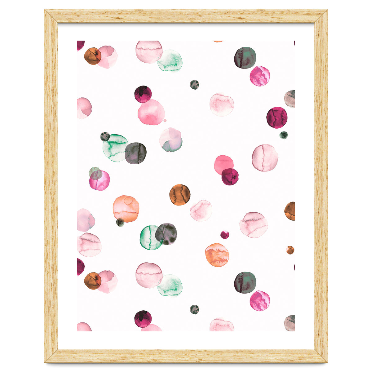Polka Dots Watercolor Minimal Pink