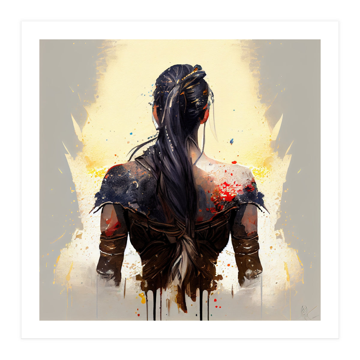 Powerful Warrior Back Woman #1 (Print Only)