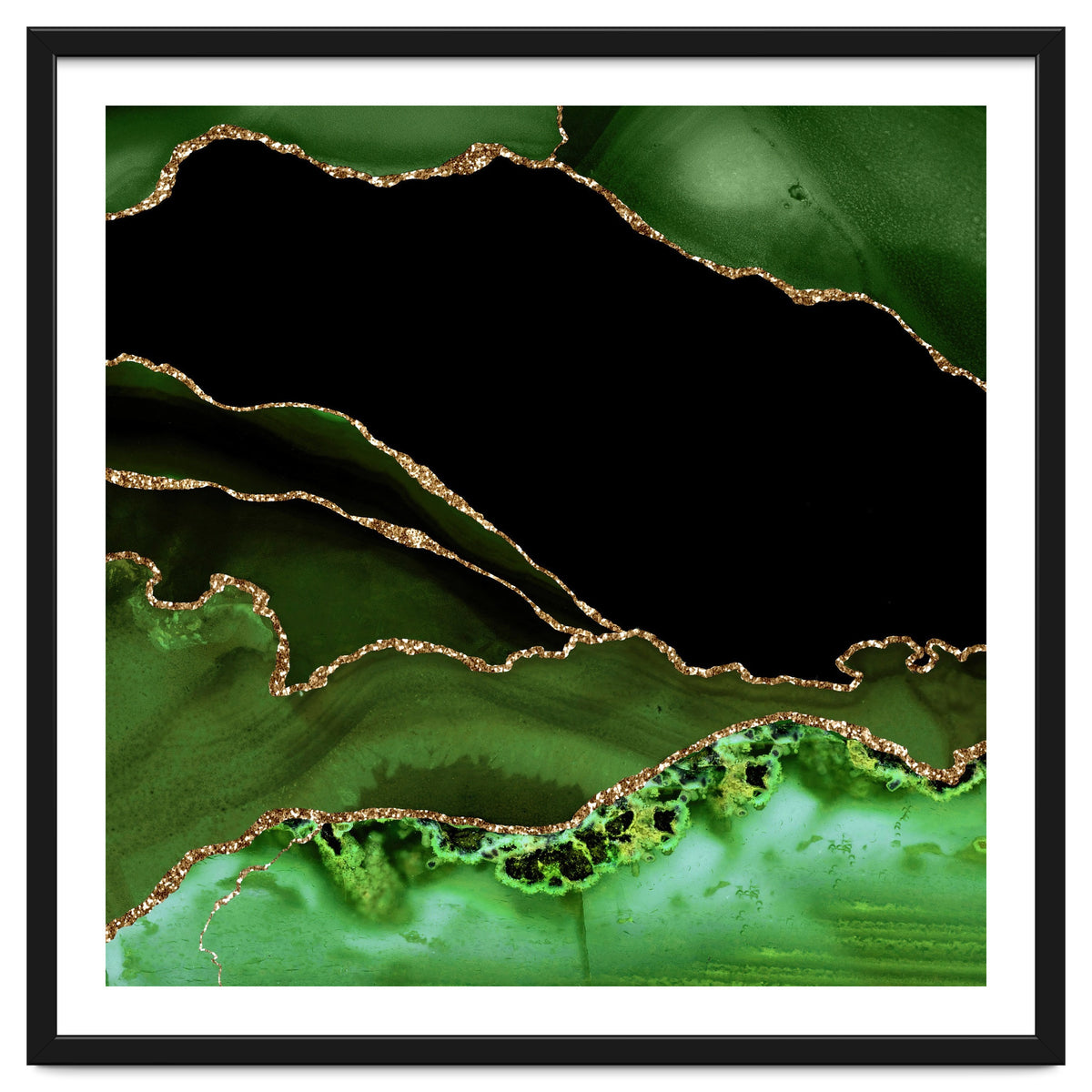 Green & Gold Agate Texture 14