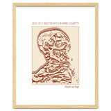 Skull Of A Skeleton With A Burning Cigarette thumbnail