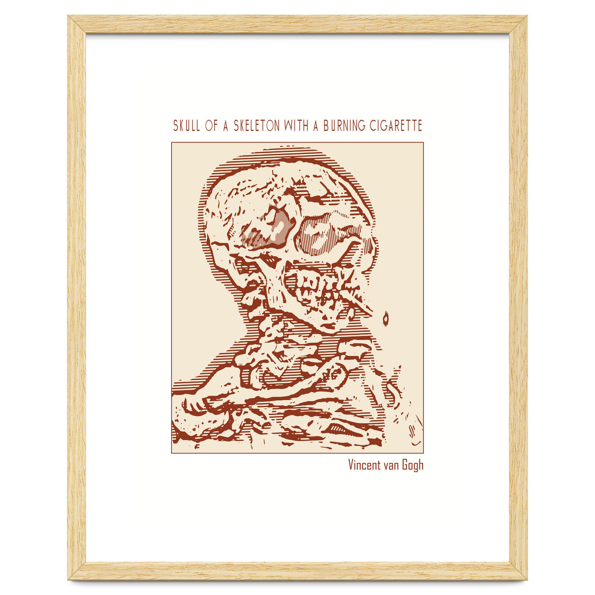 Skull Of A Skeleton With A Burning Cigarette