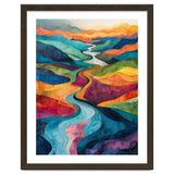 Colorful Abstract River Valley Landscape Art thumbnail