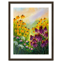 Impasto Wildflower Meadow Painting