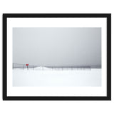 Fence in the winter seascape thumbnail