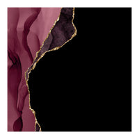 Burgundy & Gold Agate Texture 09 (Print Only)