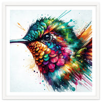 Watercolor Hummingbird Portrait