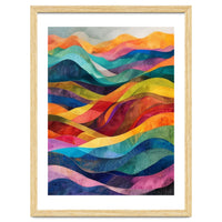 Vibrant Abstract Ribbon Landscape Art