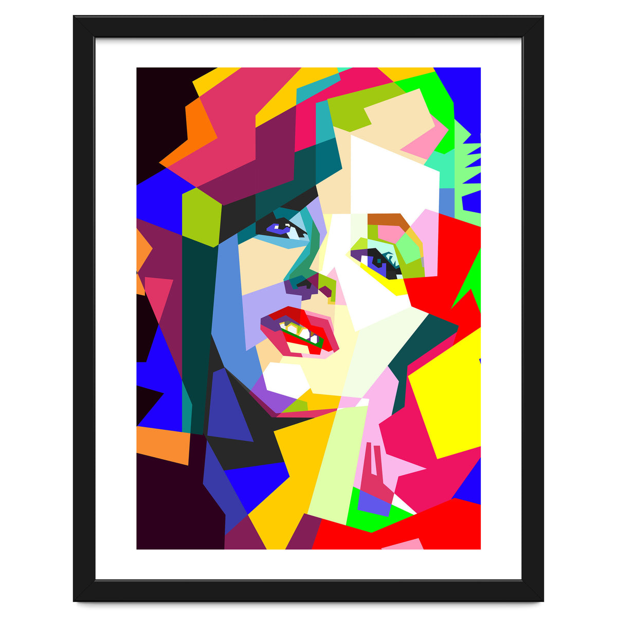Hollywood Actress Monroe Pop Art WPAP Illustration