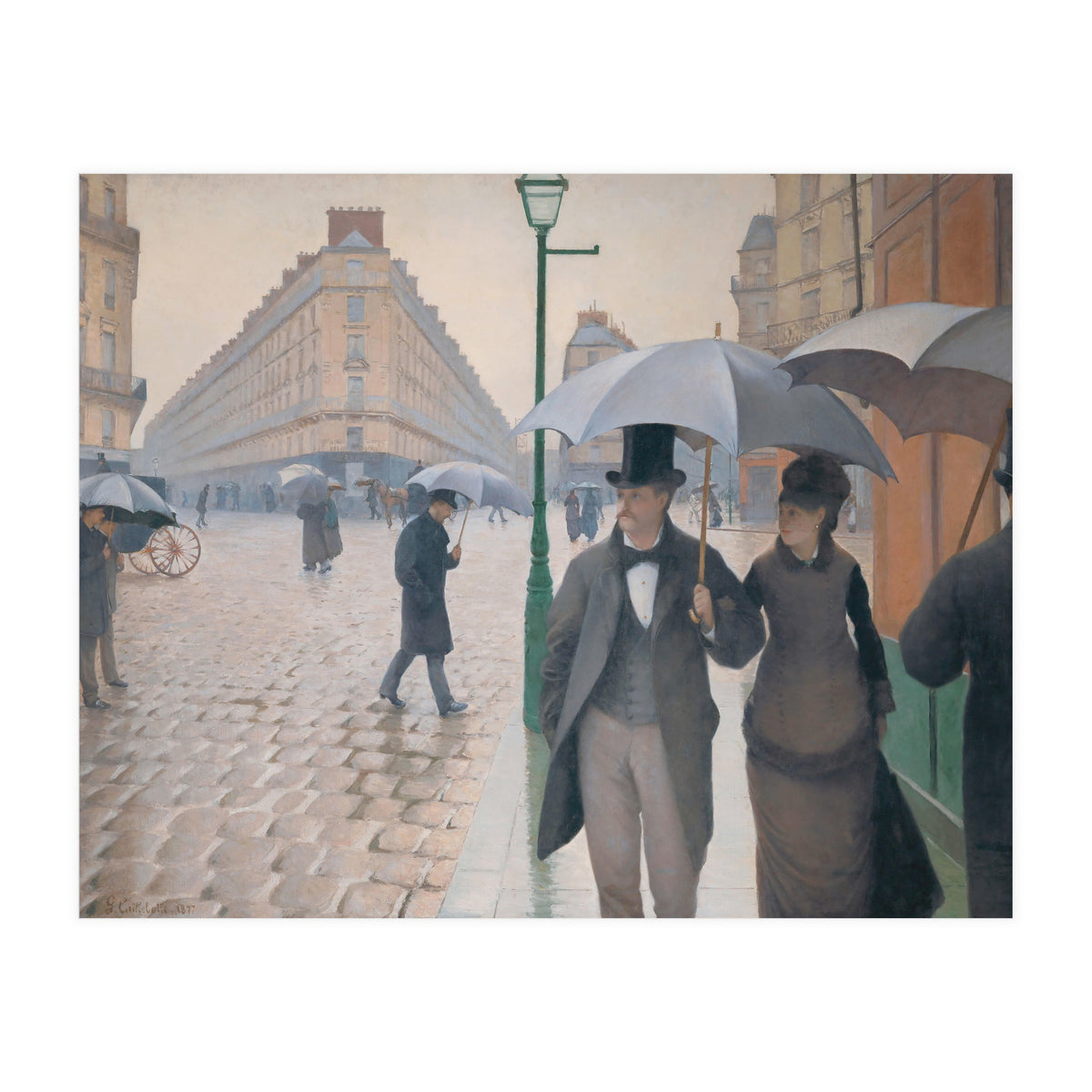 Gustave Caillebotte: Rue de Paris, temps de pluie - Paris Street in Rainy Weather, 1877. (Print Only)
