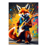 The Fox Plays The Guitar, Graffiti (Print Only)