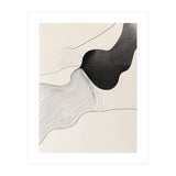 Abstract Black And White Organic Flowing Lines Art (Print Only) thumbnail