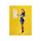 Pinup Sexy Waitress Looking Back (Print Only) thumbnail