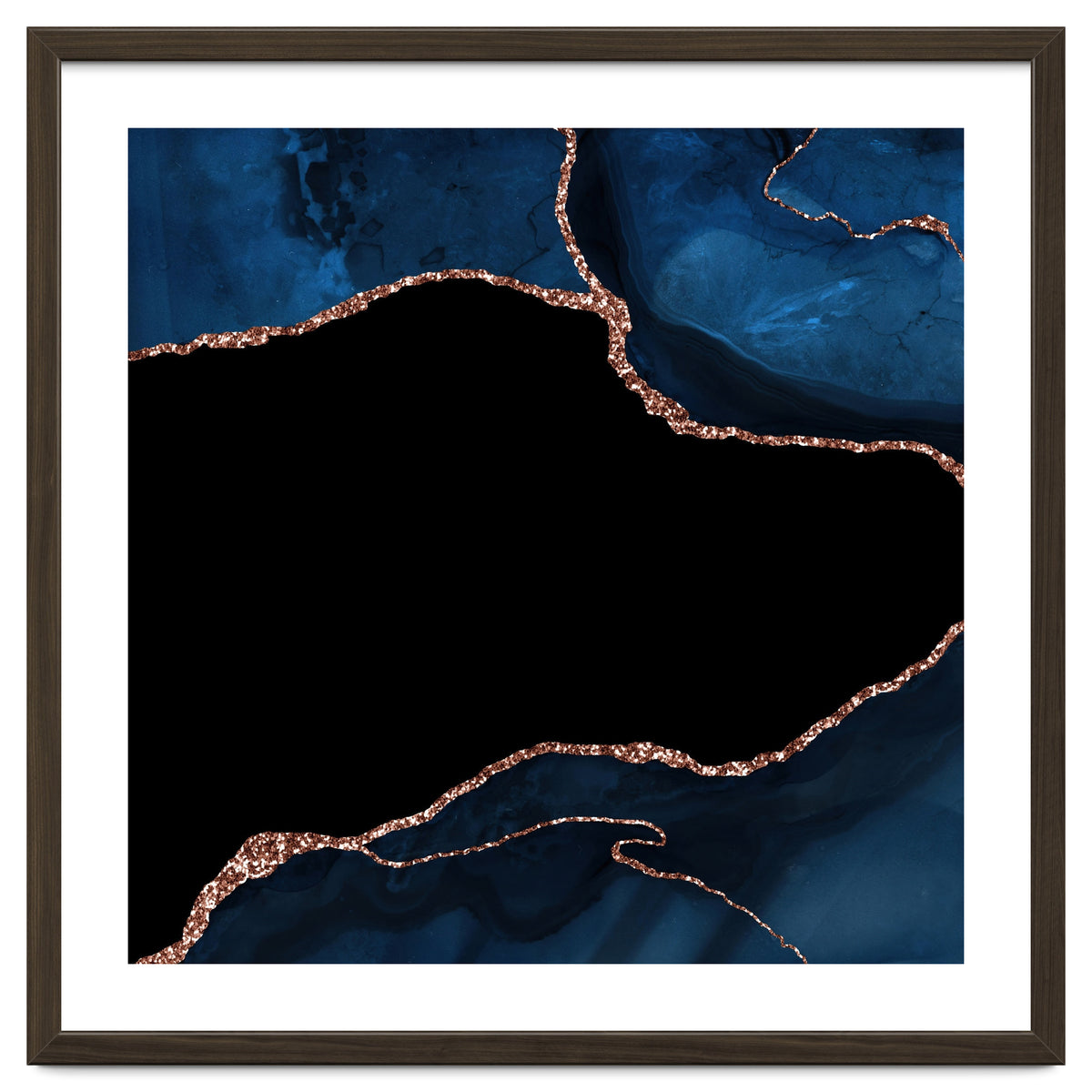 Navy & Rose Gold Agate Texture 04