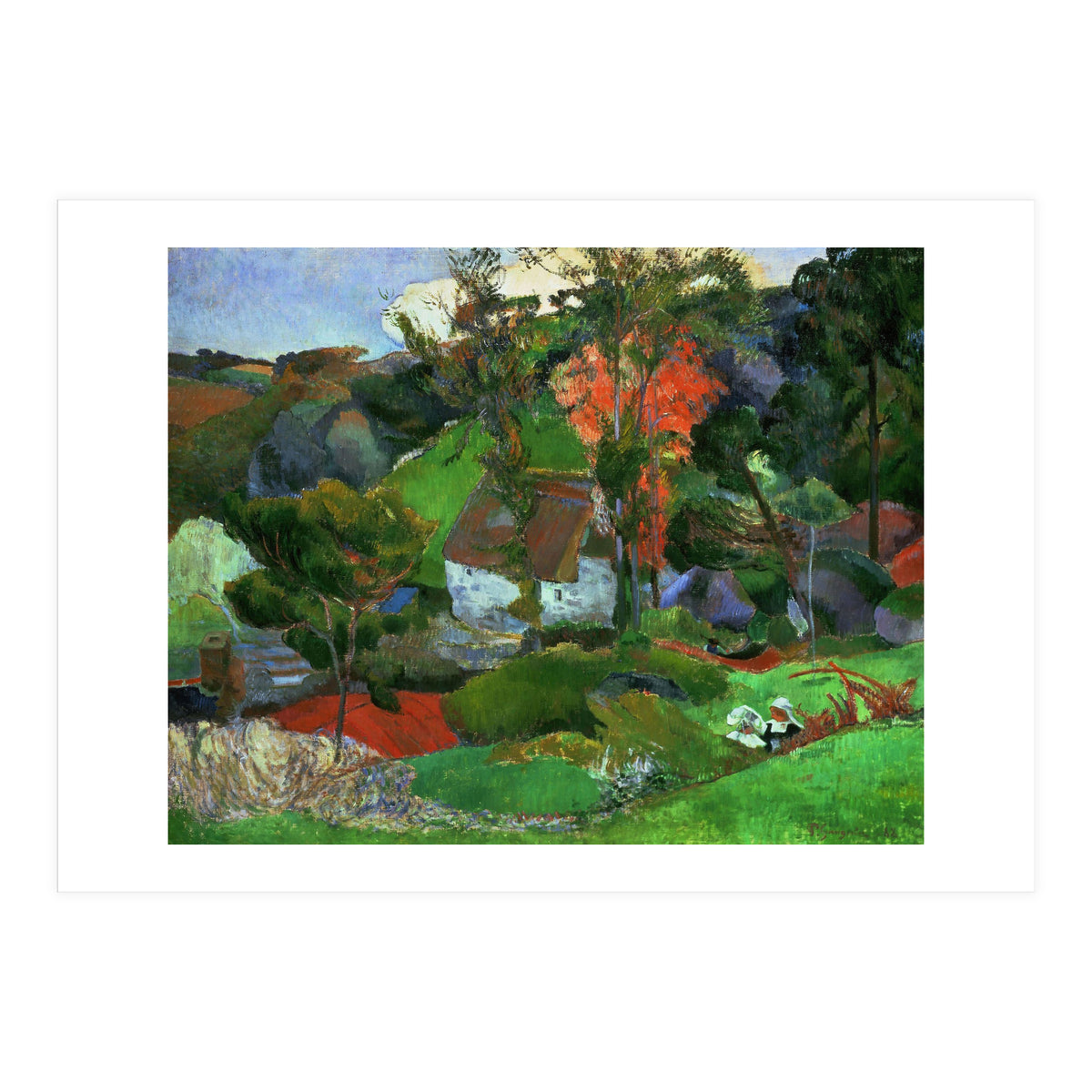 Paul Gauguin / 'Aven running through Pont-Aven', 1888, Oil on canvas. (Print Only)