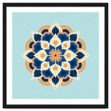 Mandala flower - orange and blue thumbnail