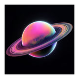 Neon Nebula Planet: Surreal Cosmic Illustration (Print Only) thumbnail