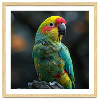 Vibrant Amazon Parrot Perched On A Branch
