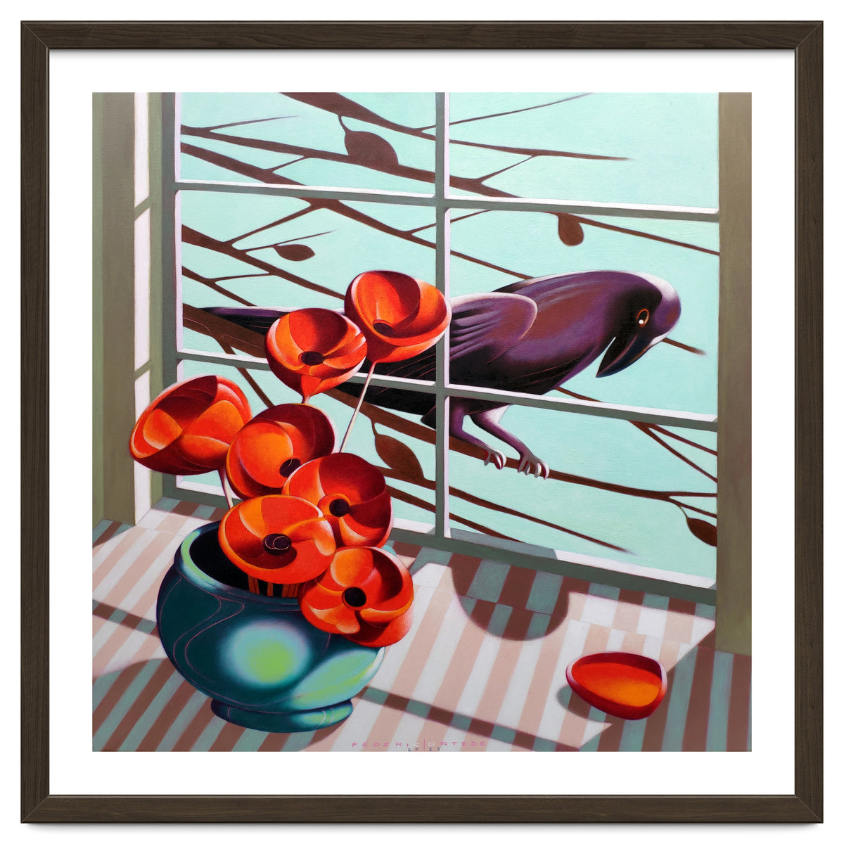 A crow outside the window