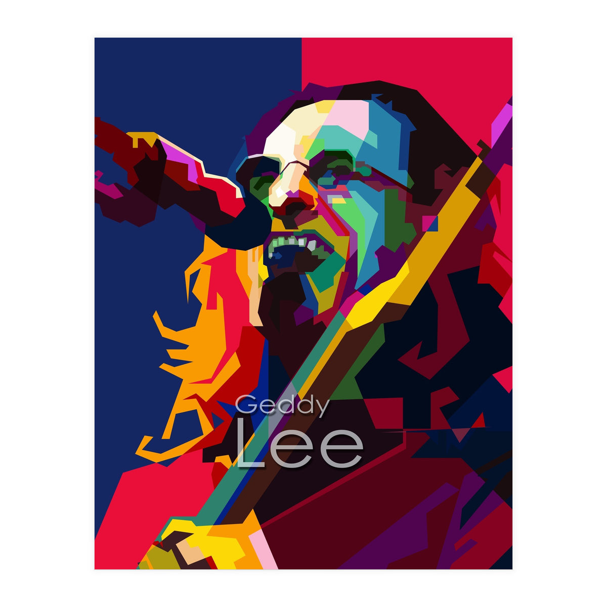 Geddy Lee RUSH Singer Pop Art WPAP (Print Only)