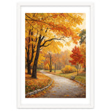 Original Autumn Park Landscape Oil Painting Style thumbnail