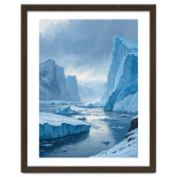 Majestic Arctic Icebergs and Glacial Valley