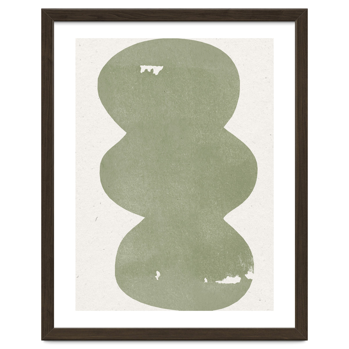 GREEN WATERCOLOR SHAPES NO.2