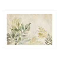Gentle Leaf Tropical Whispers Watercolor Green (Print Only)