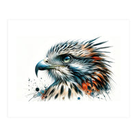 Vibrant Eagle Close Up Portrait (Print Only)