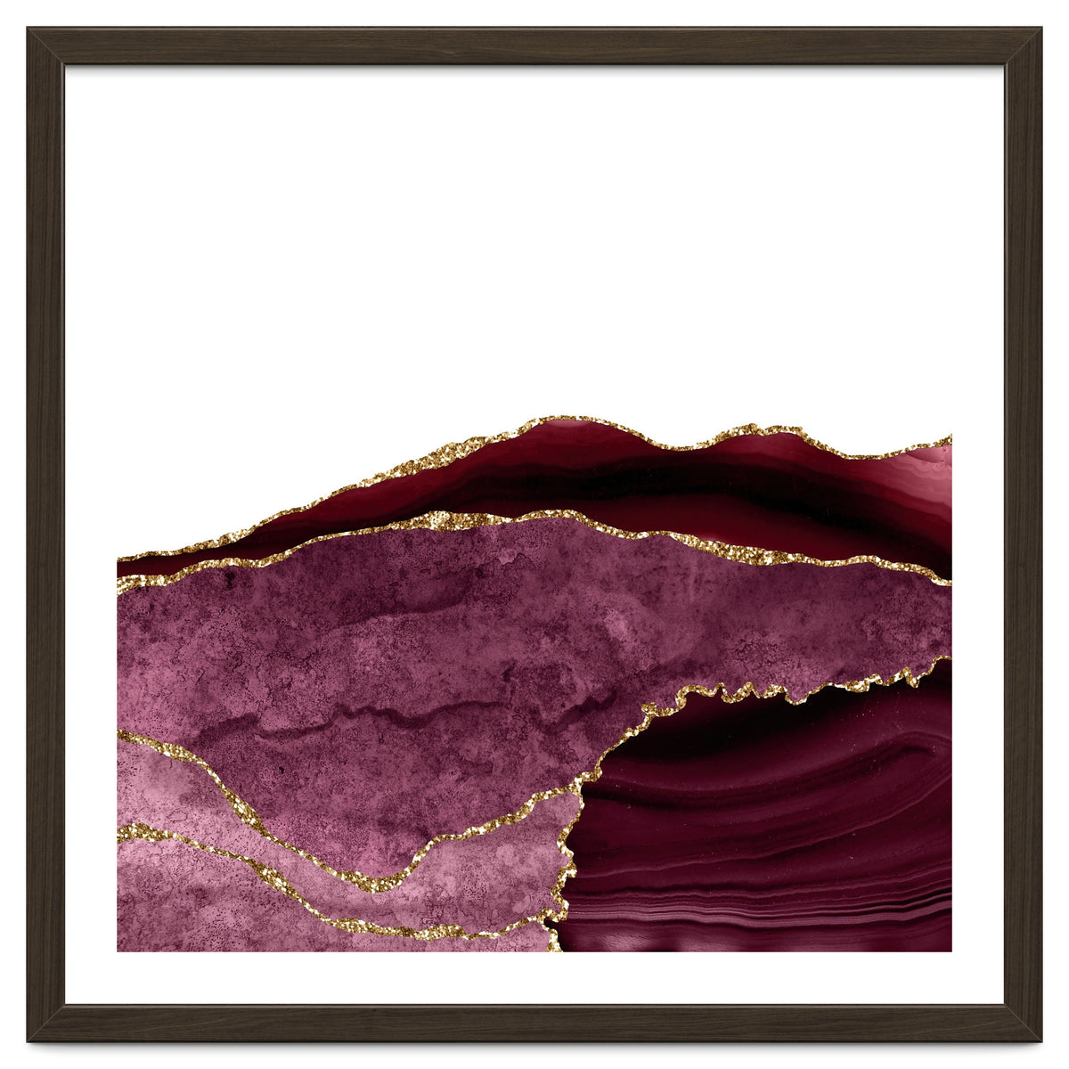 Burgundy & Gold Agate Texture 28