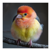 Beautiful Bird With Vibrant Orange And Yellow Plumage (Print Only)