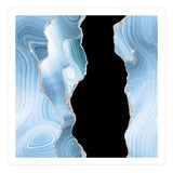 Blue & Silver Agate Glitter Texture 01 (Print Only) thumbnail
