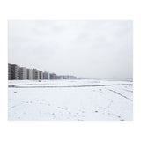 Traces of driving a car on a snowy coast (Print Only) thumbnail
