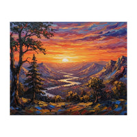 Sunset Over the Valley Peaks (Print Only)