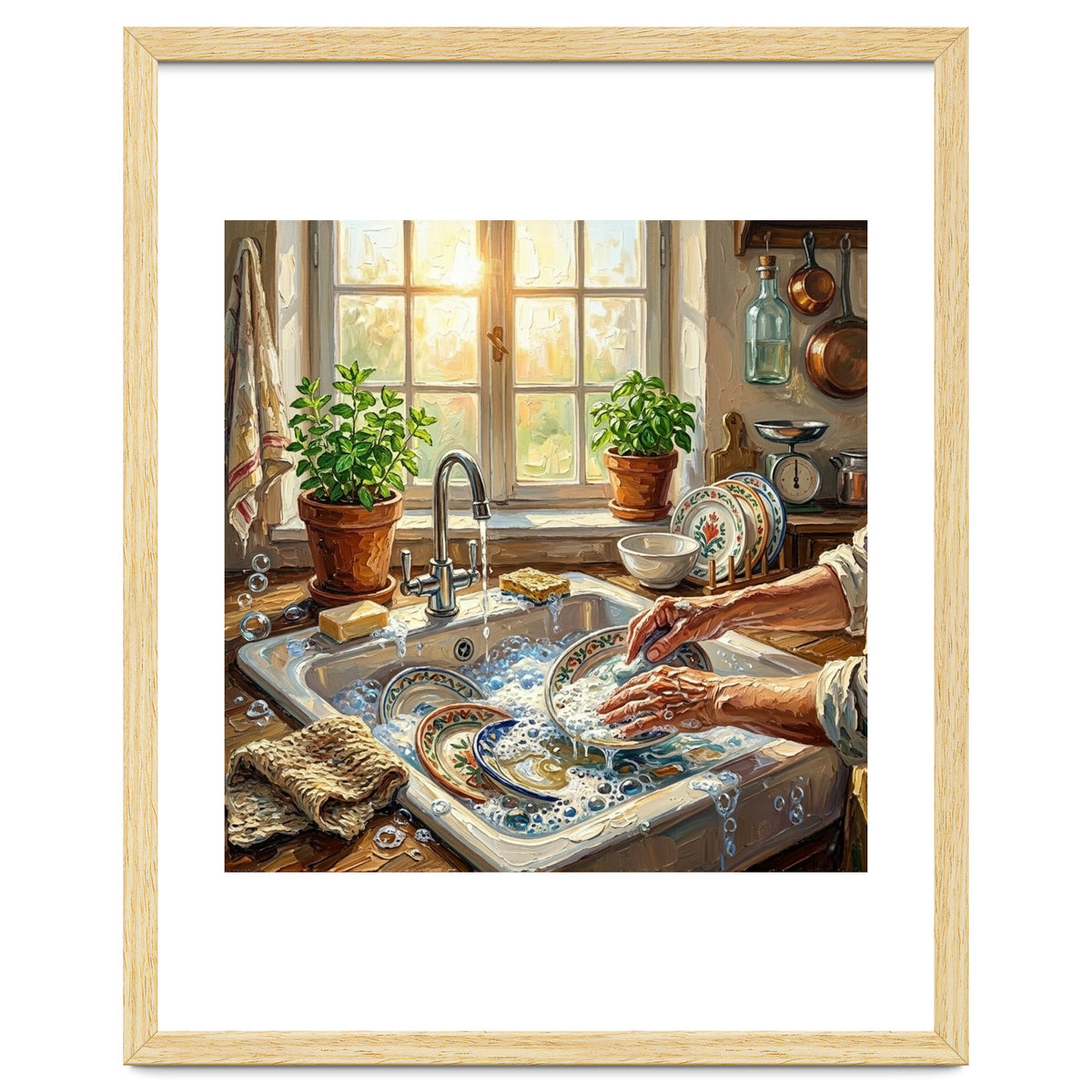 Cozy Kitchen Oil Painting