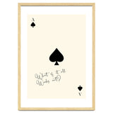 Ace of Spades Motivational Card Print, What If It All Works Out Poster thumbnail