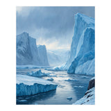 Majestic Arctic Icebergs and Glacial Valley (Print Only) thumbnail