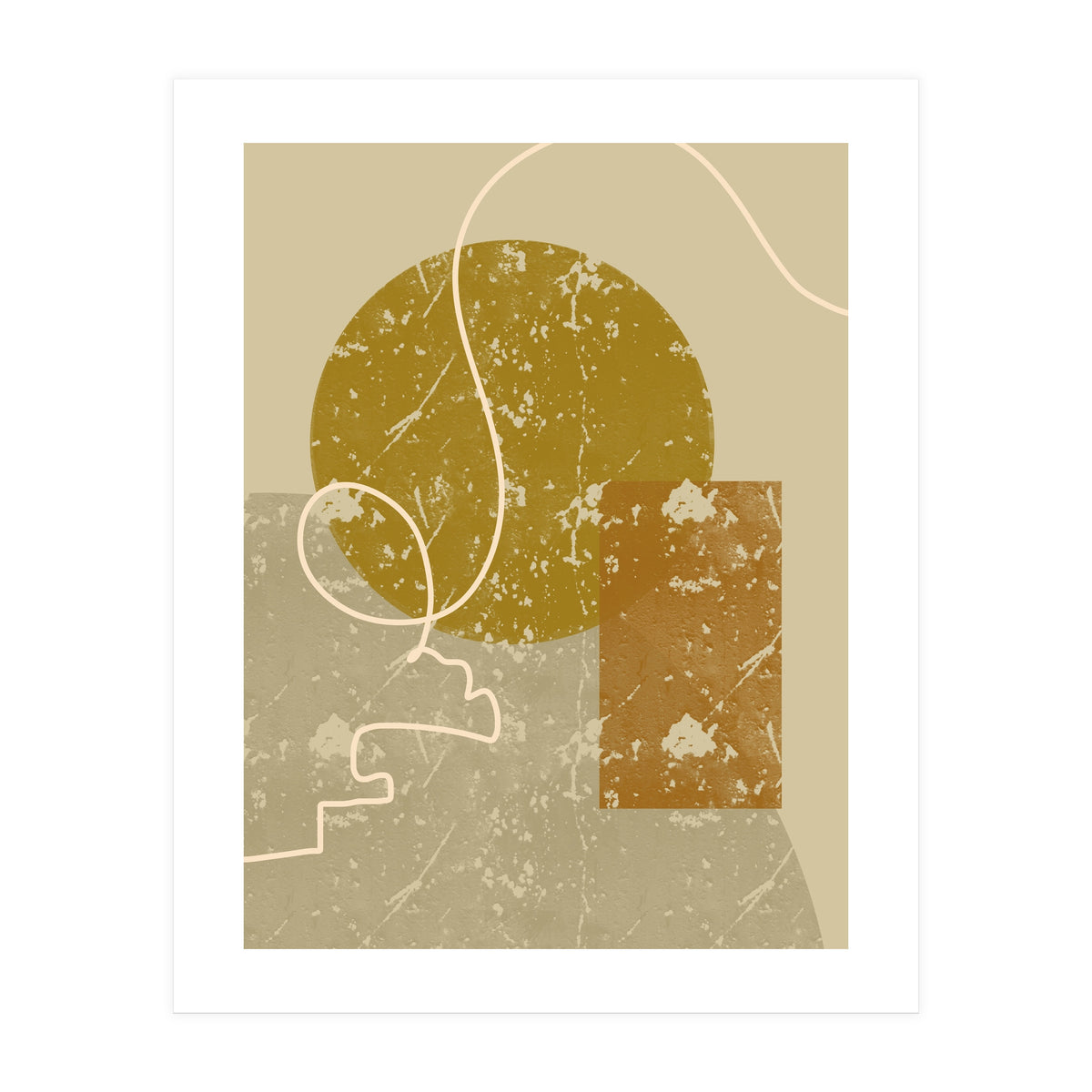 Geometric Composition with an Organic Touch (Print Only)