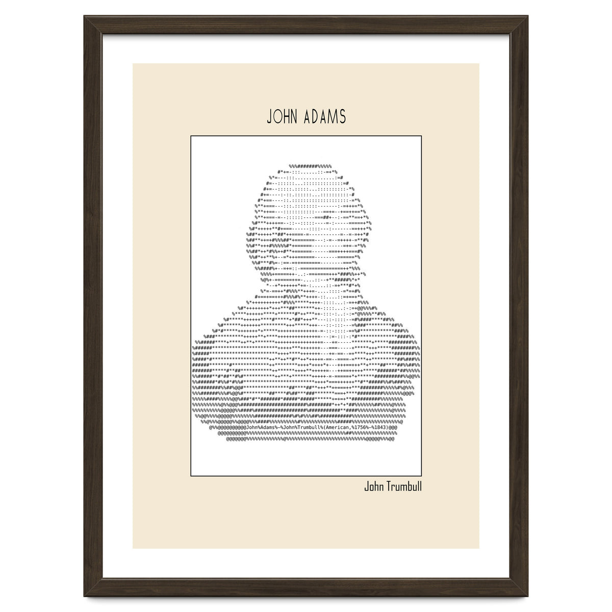 John Adams – John Trumbull (ascii Art)
